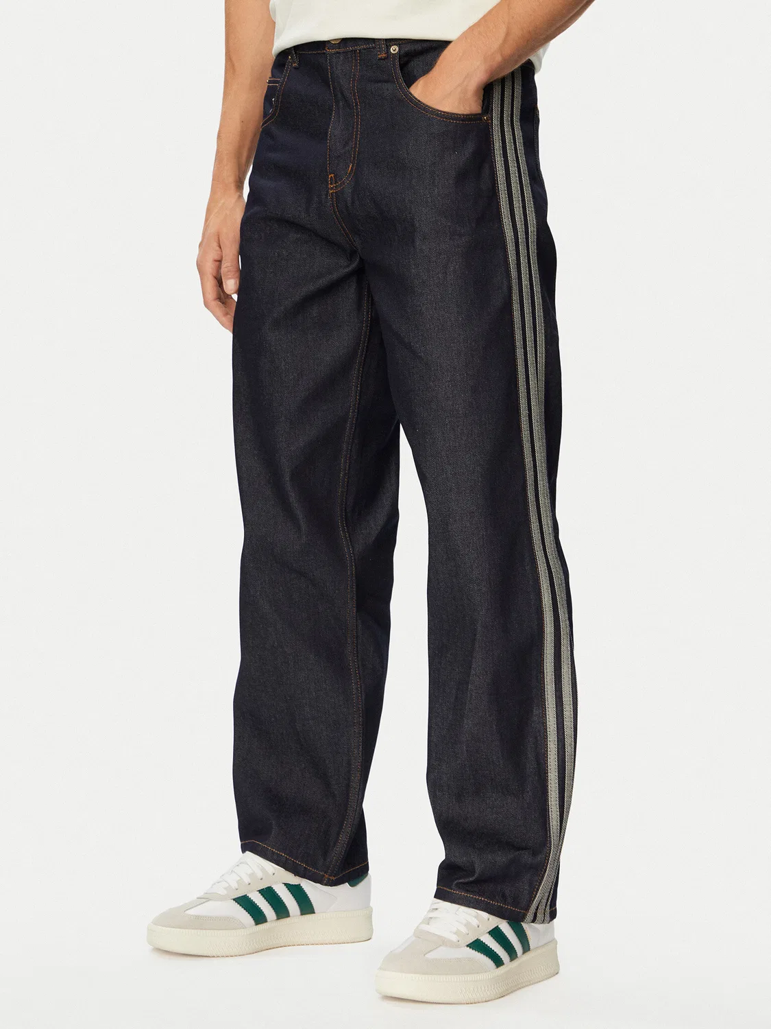 Мужские джинсы стандартного кроя Firebird Adicolor Adidas, темно-синий