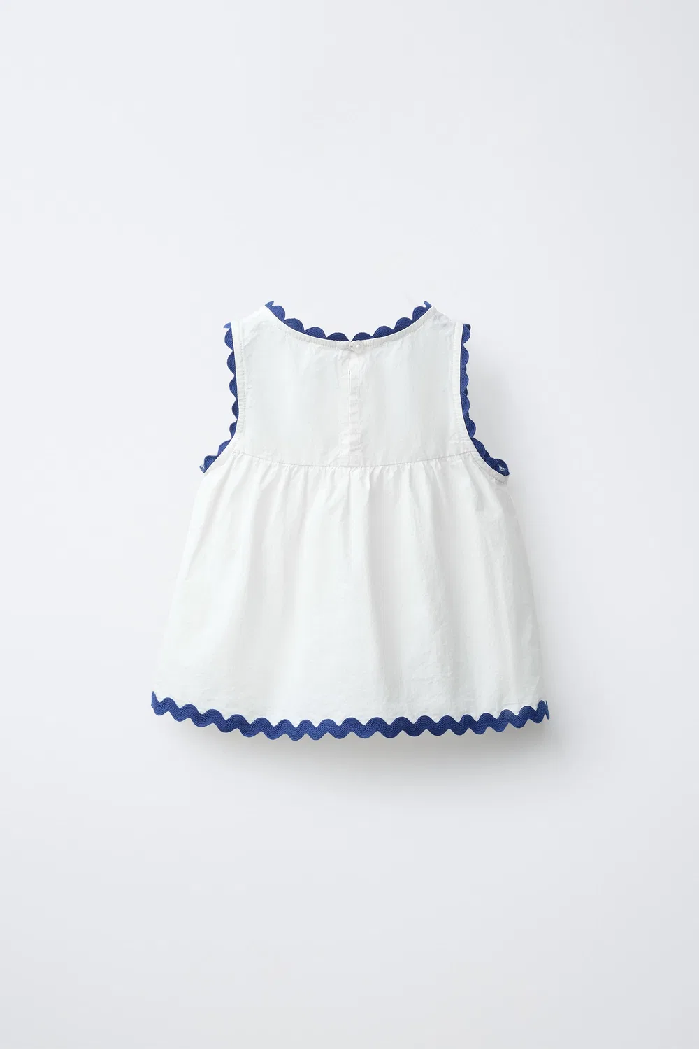 Топ из поплина с контрастной волной, CASA LAWA X ZARA KIDS, White — фото 2