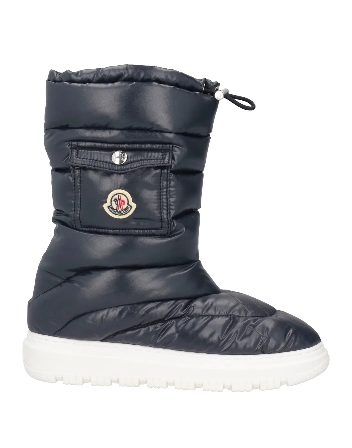 Детские утепленные ботинки на плоской подошве Moncler, темно-синий