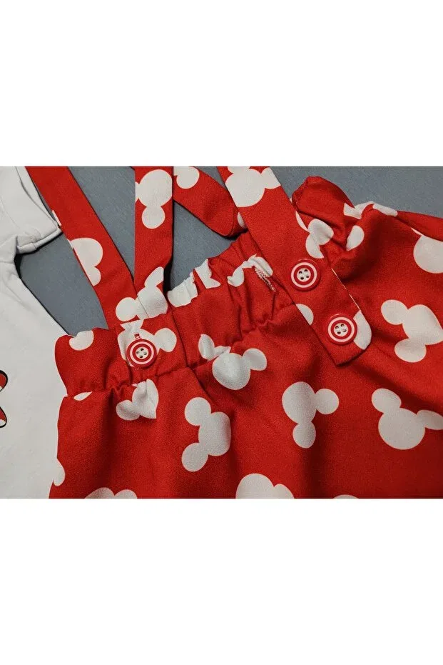 Детский комплект для девочек из поплина Party Beray Bebe, Red — фото 4