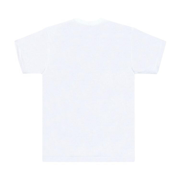 Футболка Comme des Garçons Short-Sleeve Play T-Shirt With Red Heart 'White', белый — фото 3