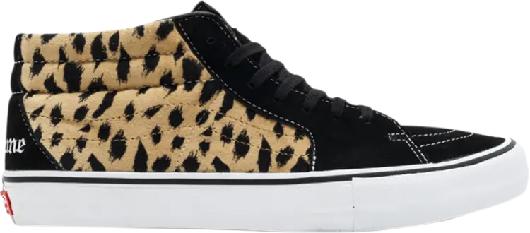 

Кеды Vans Supreme x Sk8-Mid Pro Cheetah Velvet, черный