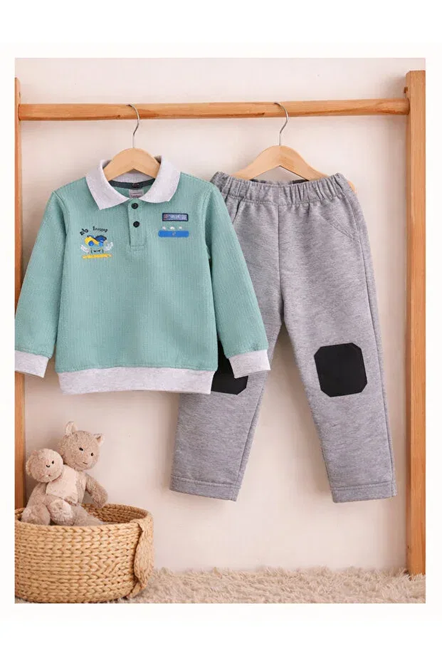 Детский комплект для мальчиков хлопковый Colorful printed 1st edition quality cotton baby boy set Vinezza, Multicolor — фото 2