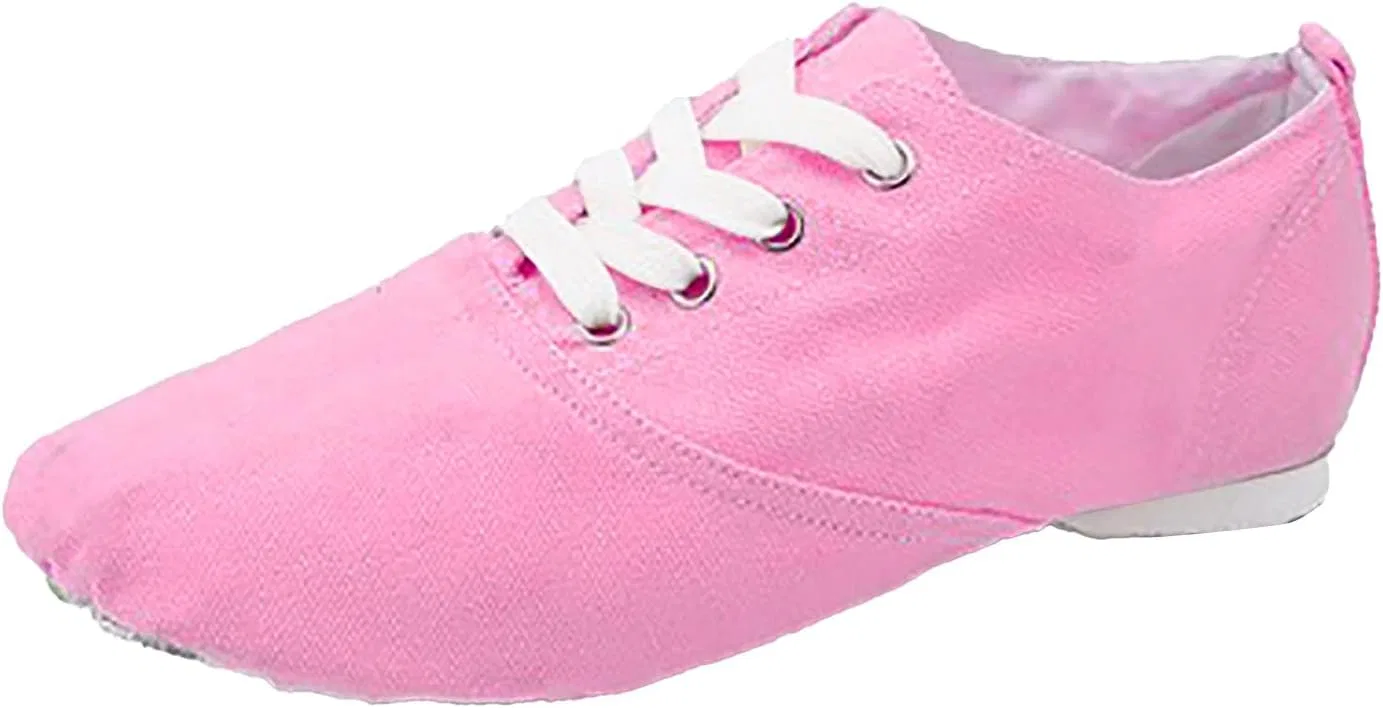 Детские джазовые туфли без шнуровки с принтом, Pink