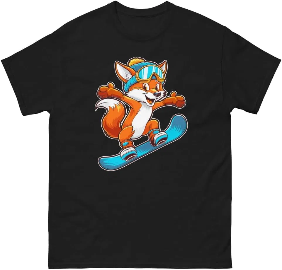 Мужская футболка с принтом Fox Snowboarding Fun 5000, Black
