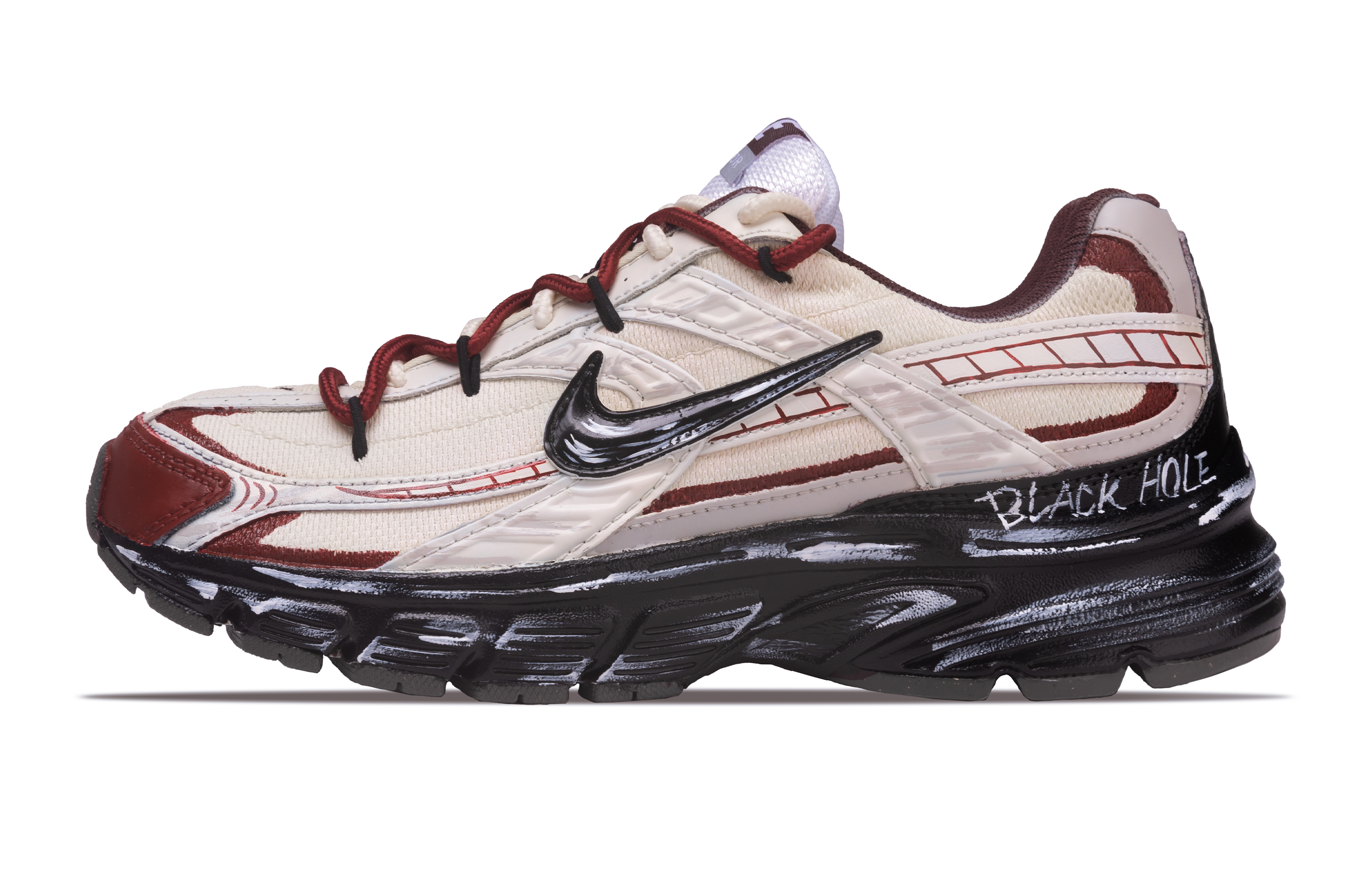 

Nike Initiator Height Increasing Abrasion Resistant Slip Resistant Low top Casual Running Shoes Unisex Beige Red