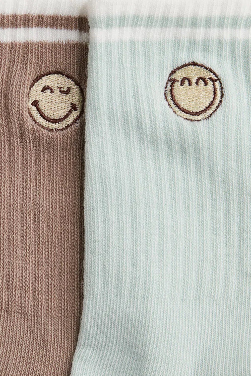 Набор из 5 носков с рисунком H&M, Mintgrün/Smileyworld — фото 3
