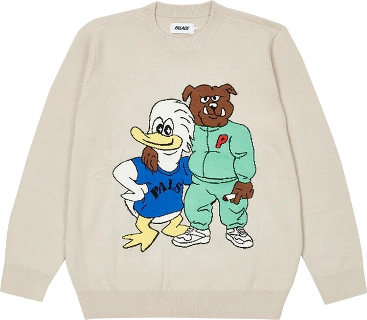 

Джемпер Palace Dog And Duck Knit 'Cream', кремовый, Бежевый, Джемпер Palace Dog And Duck Knit 'Cream', кремовый