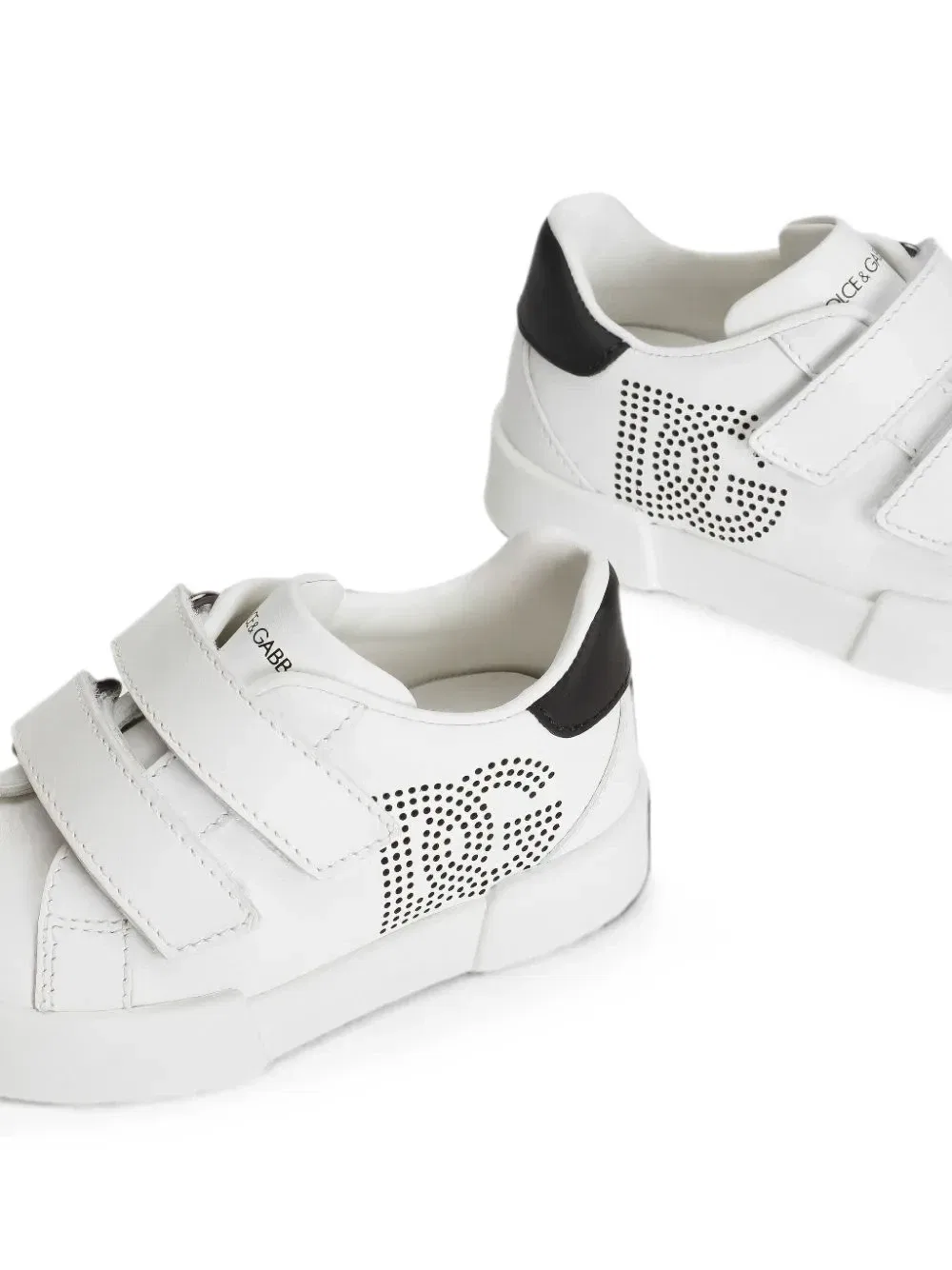 Кожаные кроссовки на липучках Dolce & Gabbana Kids, белый — фото 4