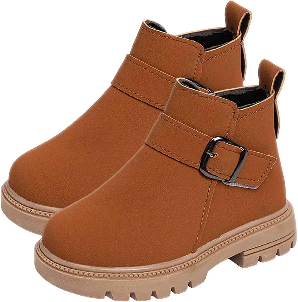Детские ботинки для девочек с тёплой подкладкой SHOPESSA, Khaki