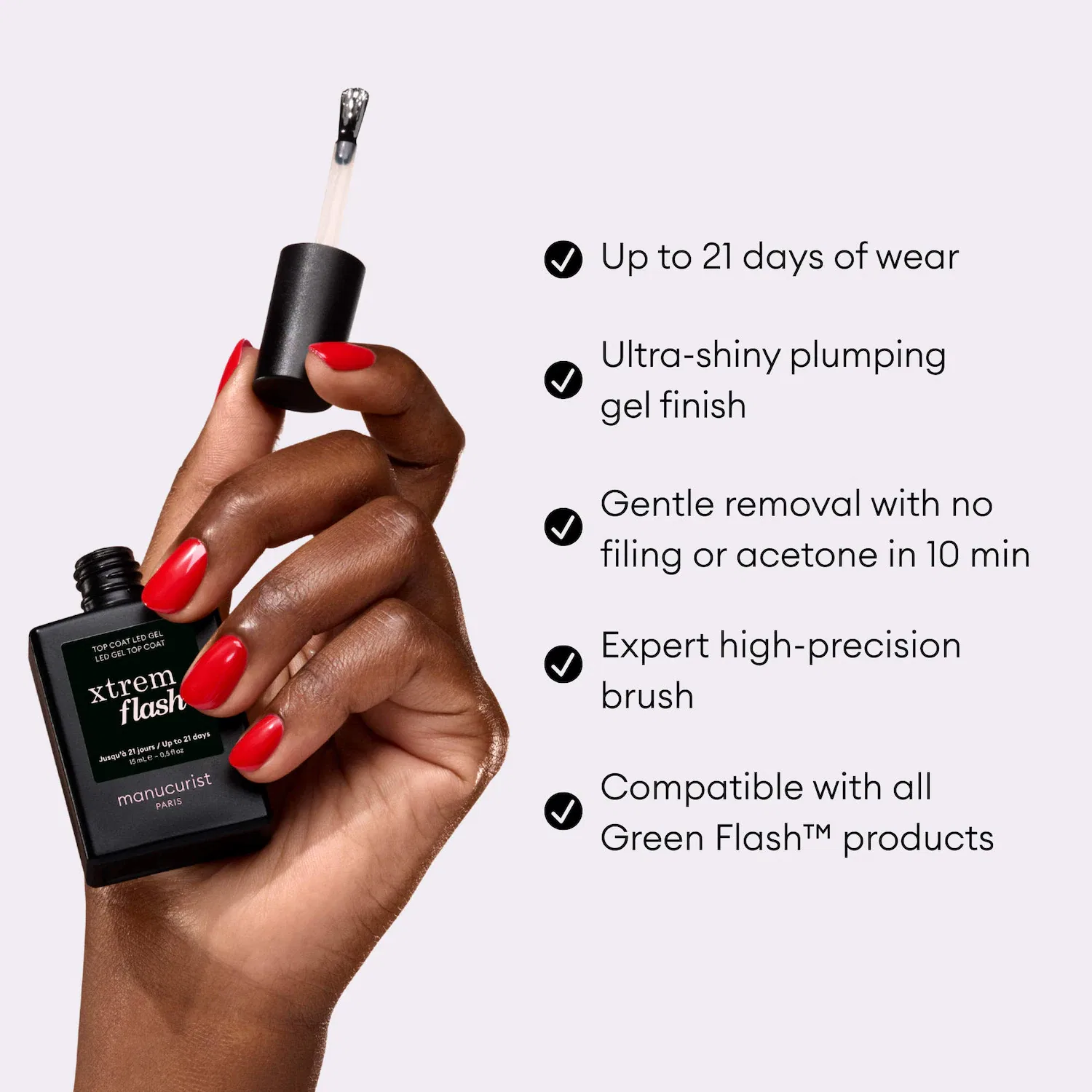 Гель-лак топовое покрытие 15 мл Xtrem Flash Manucurist — фото 2