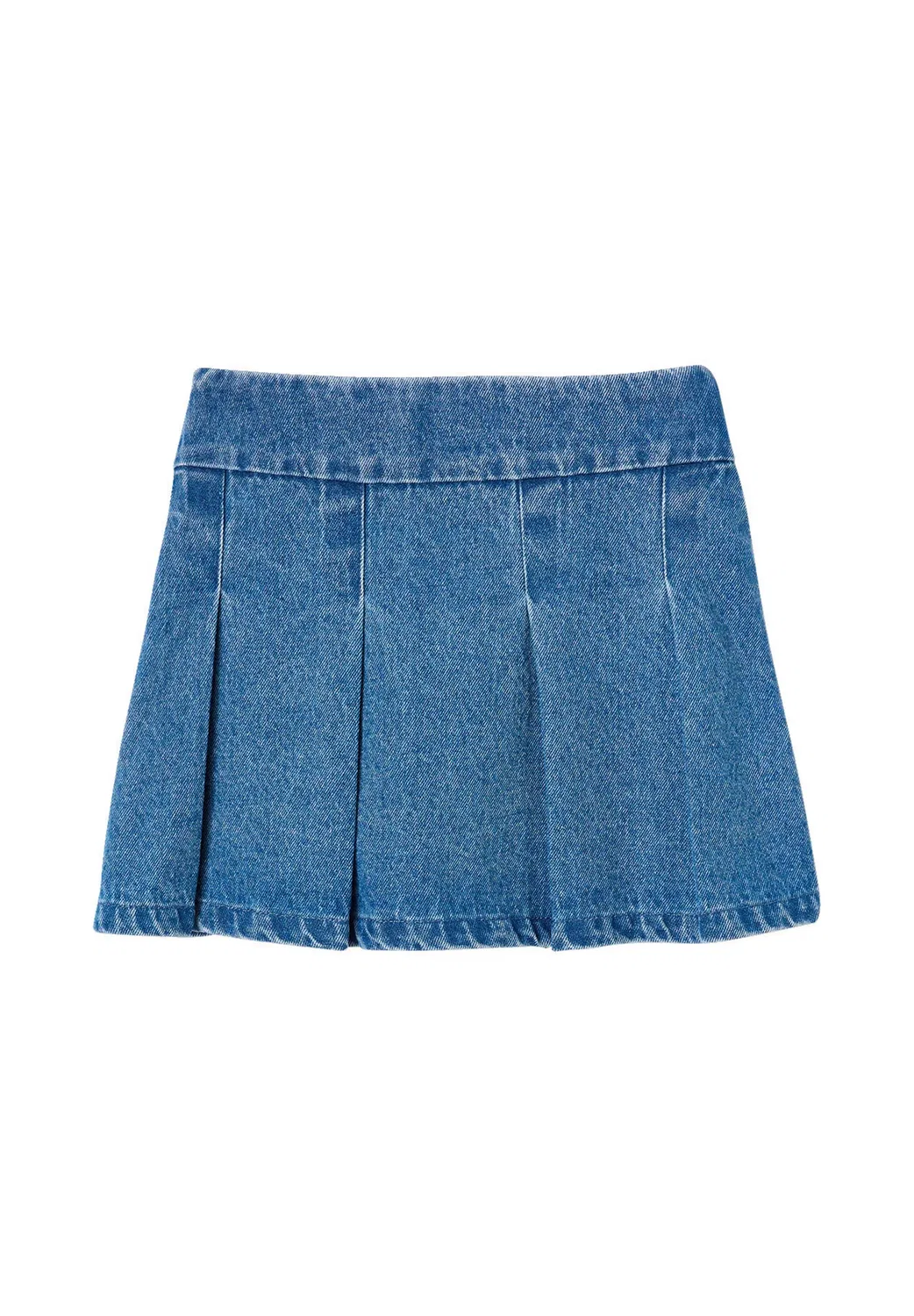 Юбка-Шорты для девочек - юбка А-силуэта Vertbaudet, Brut Denim — фото 4