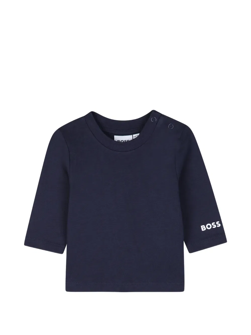 Футболка в клетку BOSS Kidswear, темно-синий — фото 4