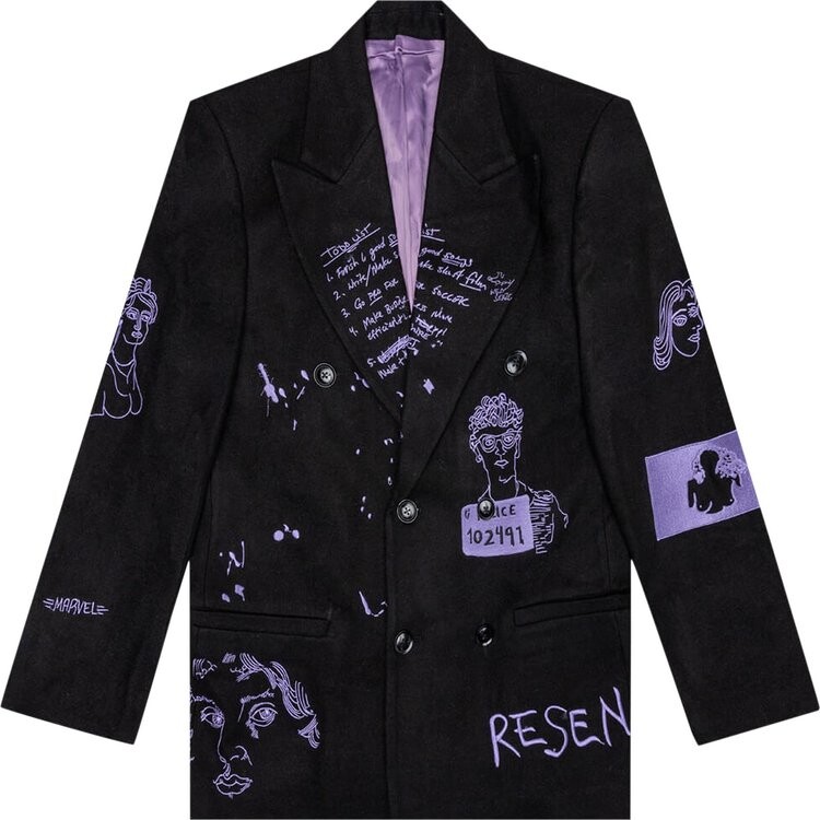 

Блейзер KidSuper Embroidery Suit Blazer 'Black', черный