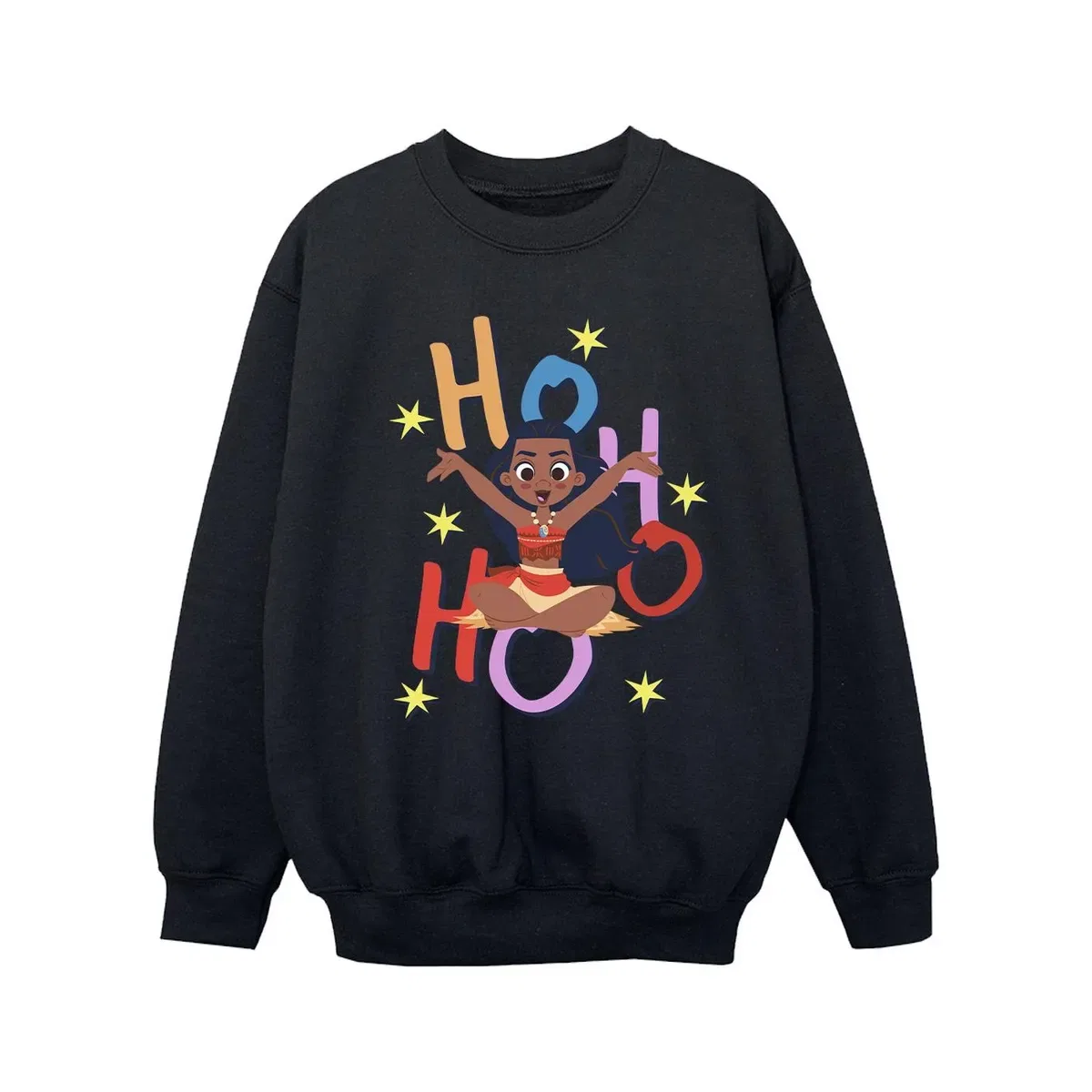 Свитшот с принтом Ho ho ho Moana, Black — фото 2