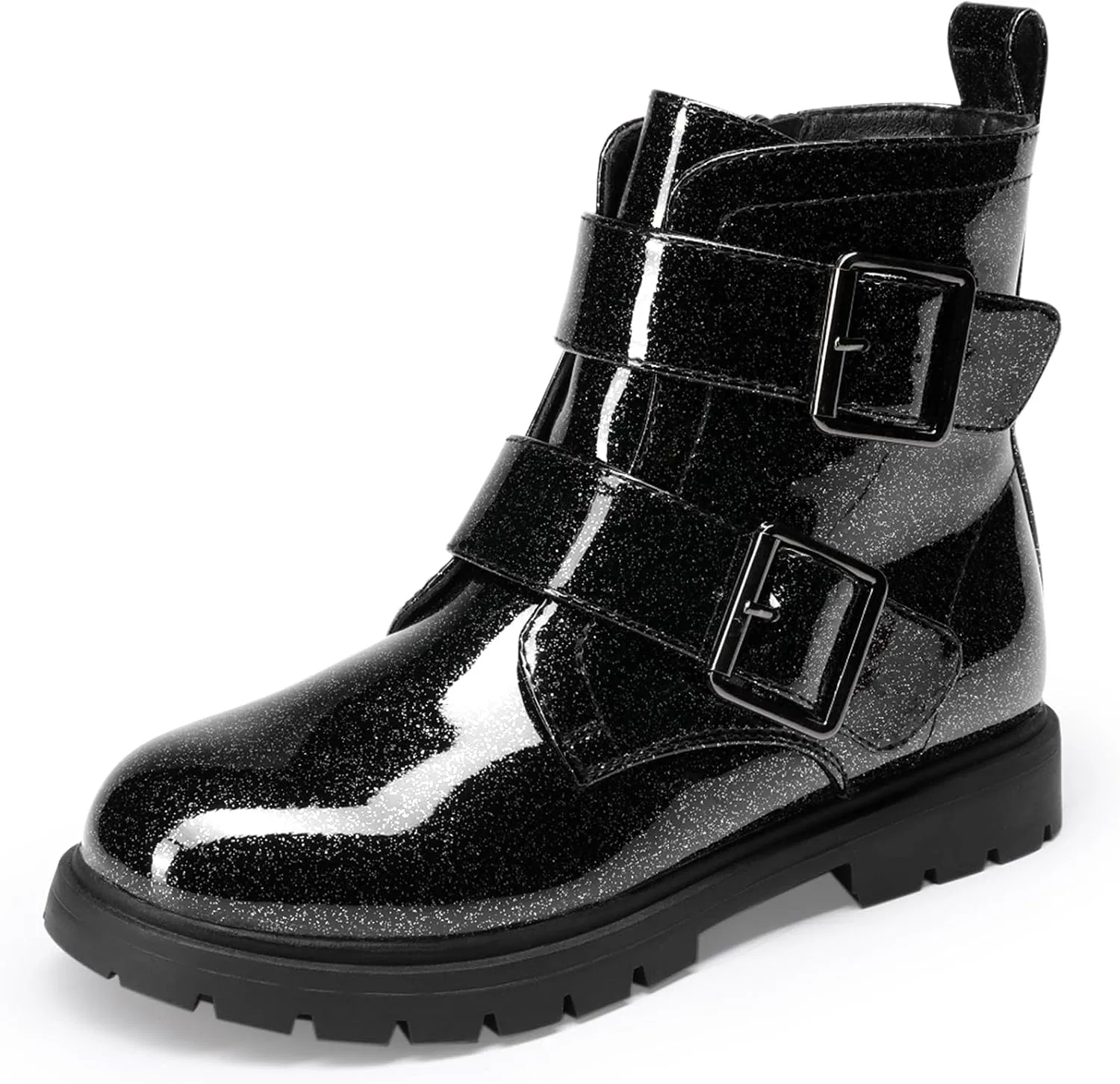 Детские ботинки для девочек на щиколотке с пряжками DREAM PAIRS, Black