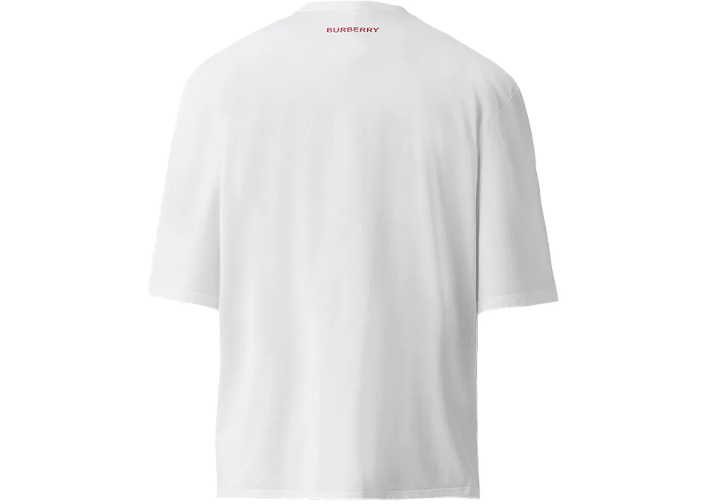 Мужская футболка оверсайз с принтом Abstract Print Burberry, White/Red — фото 2