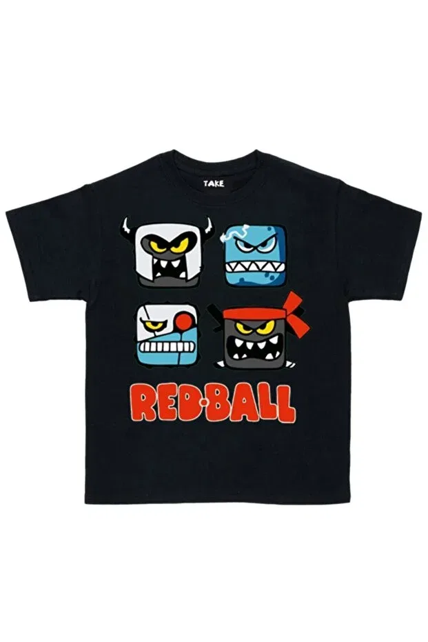 Детская футболка с принтом Red Ball Kids Daxia, Черный