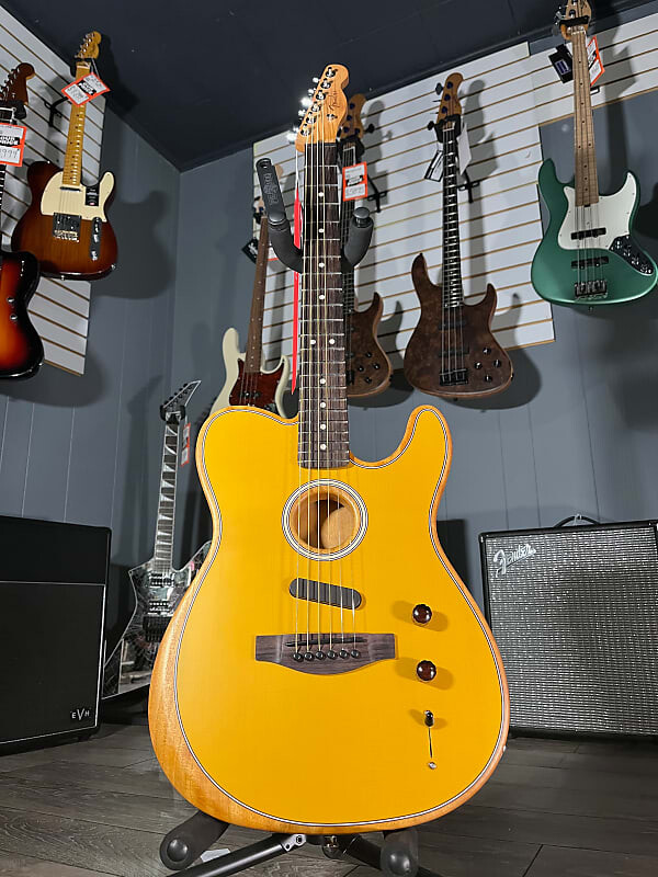 

Гитара с чехлом Fender Acoustasonic Player Tele, масляный блонд