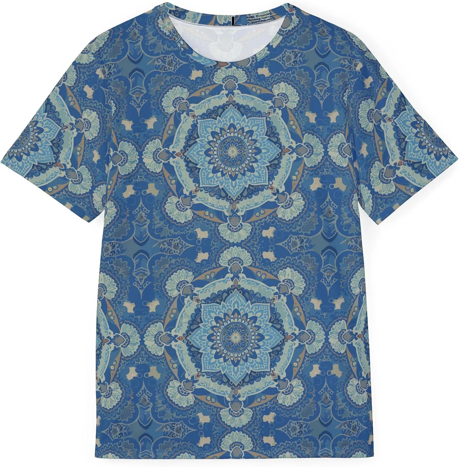 Унисекс футболка с индийским принтом Elmara, Multicolor