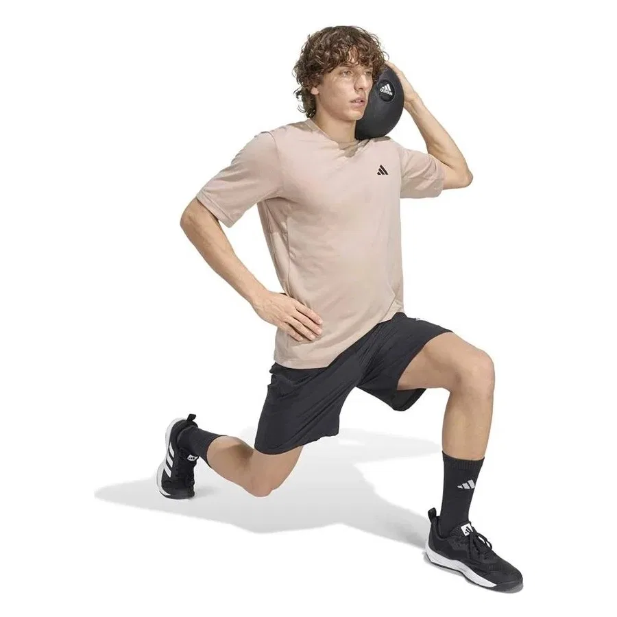 Футболка с коротким рукавом, хлопковая, модель We Fr T KD5497, adidas, Коричневый — фото 3