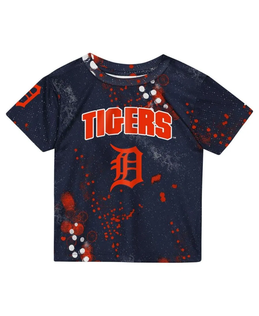 Комплект футболки и шорт с принтом Detroit Tigers Pinch Hitter Outerstuff, Navy — фото 2