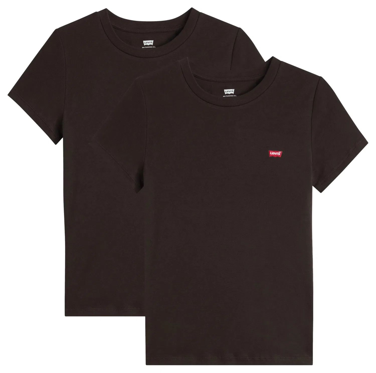 Женский комплект футболок с V-образным вырезом Perfect Vneck Tees Levi's, 2 Caviar & Tea Packs