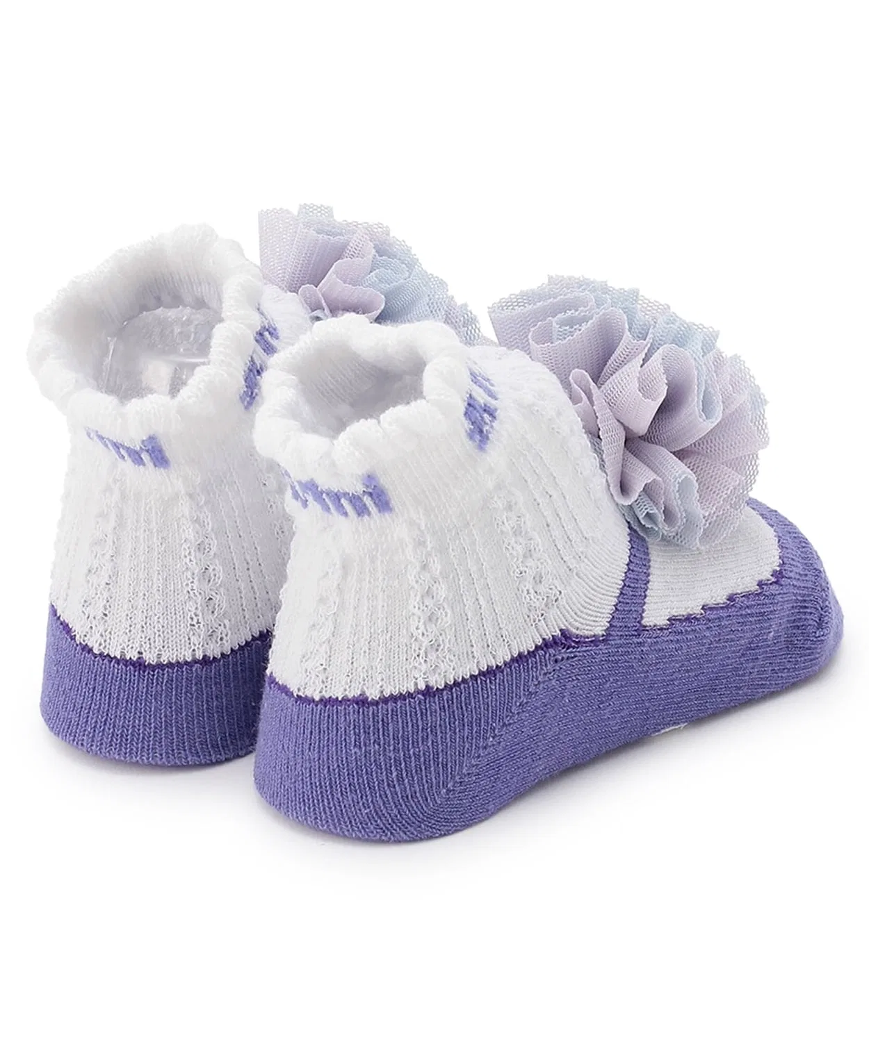 Детские носки-крючки с цветочным дизайном ANNA SUI mini, Lavender — фото 2
