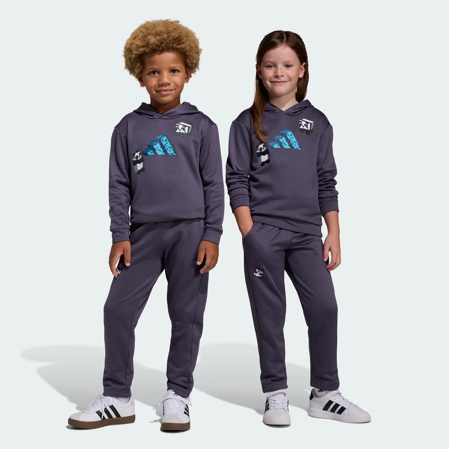 Детский спортивный костюм Minecraft с начесом adidas, Aurora Onix