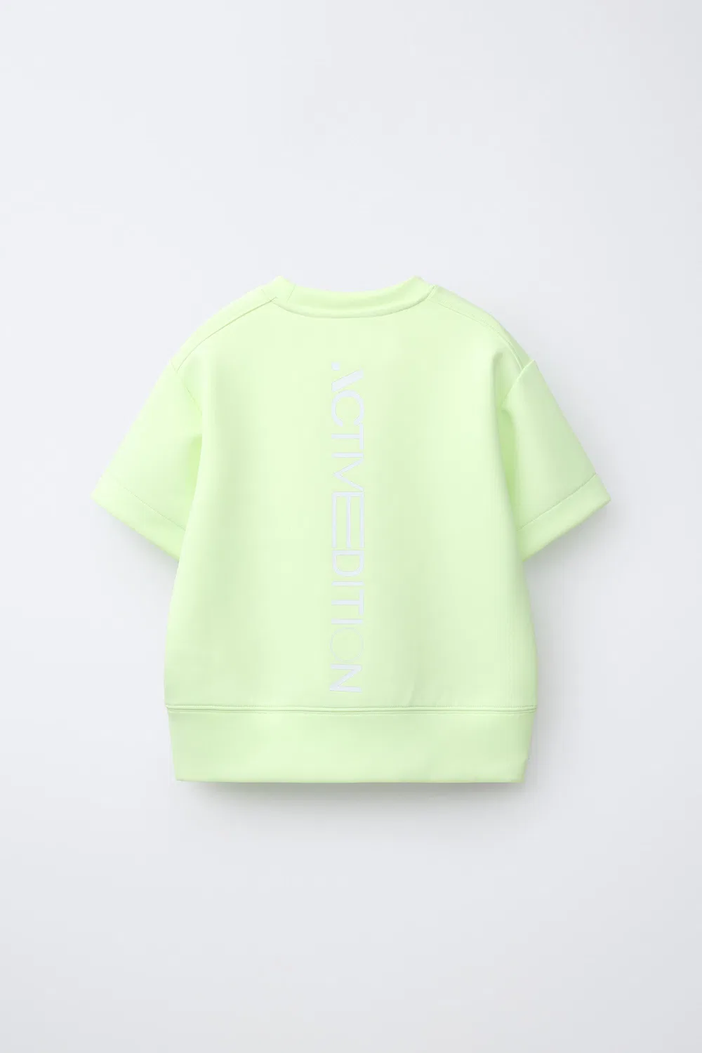 Спортивная неопреновая неоновая футболка ZARA, Fluorescent lime — фото 2