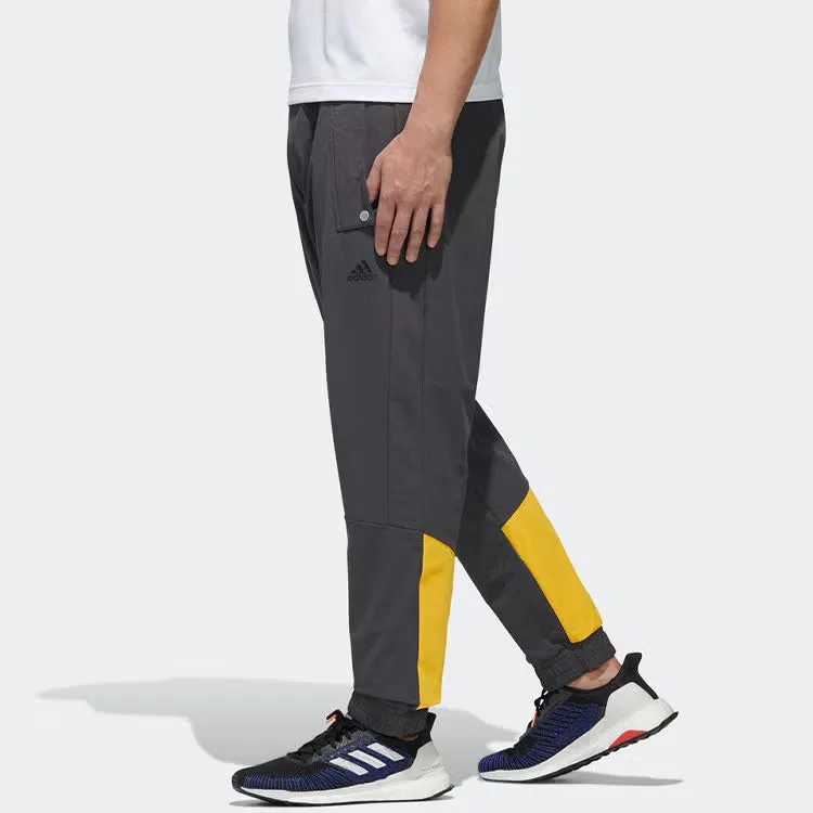 Брюки спортивные контрастные с завязками Adidas, серый — фото 3