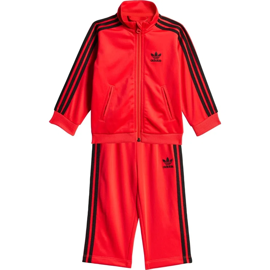 Детский спортивный костюм с тремя полосками Adicolor Firebird Track Suit Kids adidas, Красный — фото 3