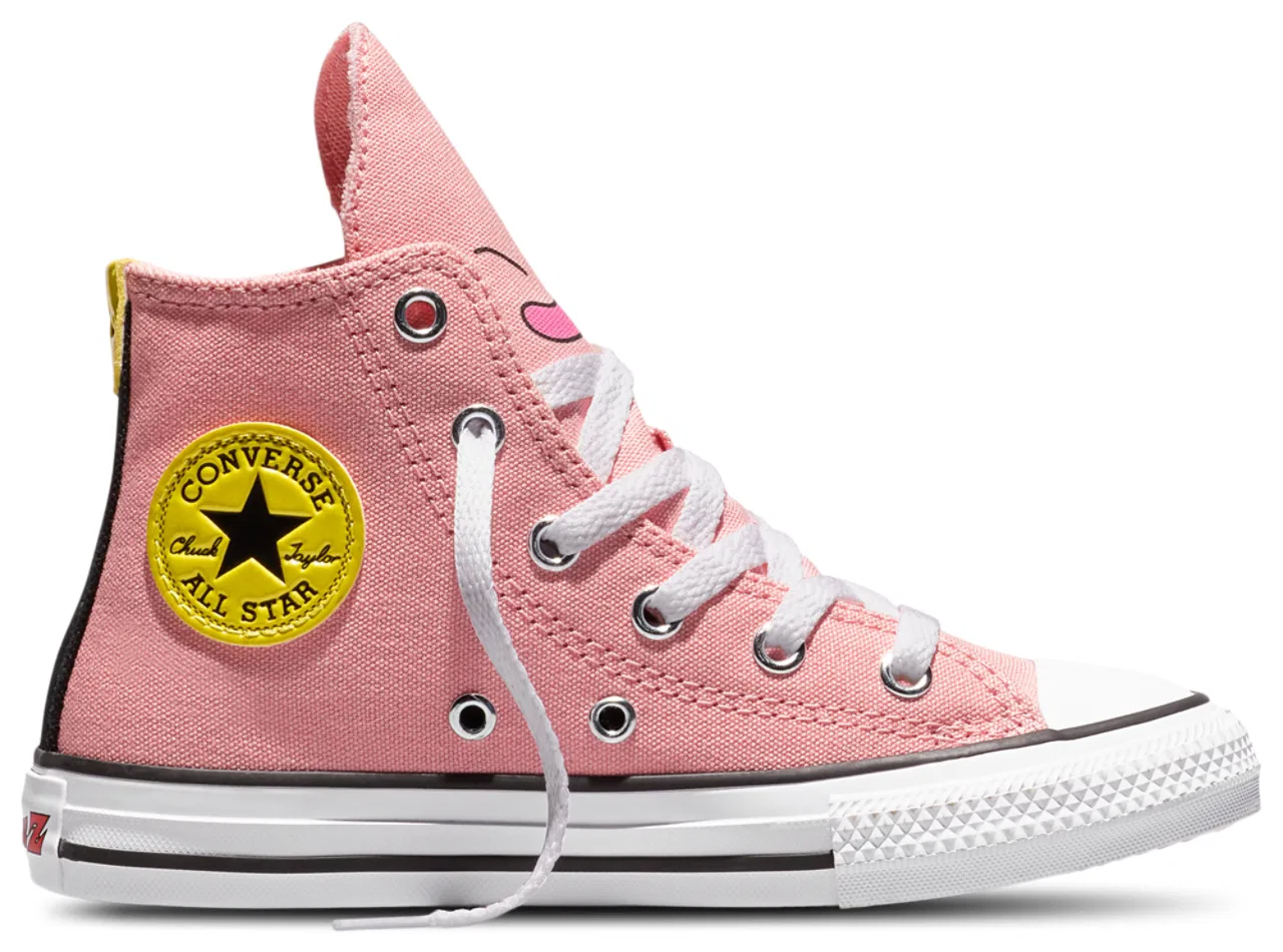 Детские кеды для мальчиков с высоким верхом Converse Chuck Taylor All Star, Cyber Yellow Quartz Pink Black