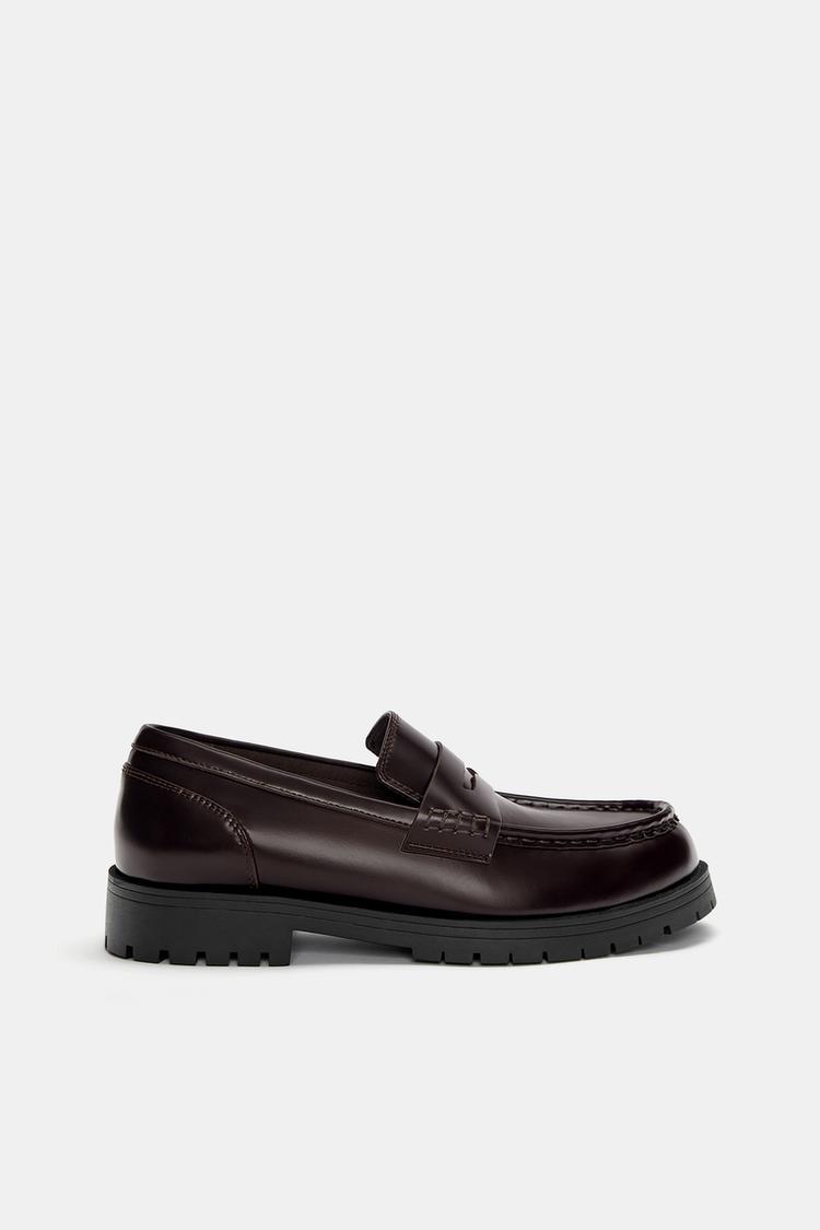 

Бордовые мокасины Pull And Bear, бордовый