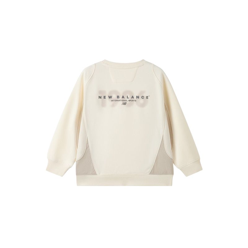 Детский свитшот с круглым вырезом Moderate New Balance, cream — фото 3