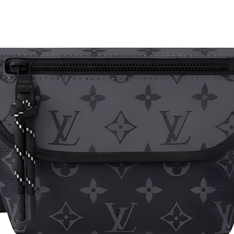 LOUIS VUITTON Кожаная наплечная сумка, кросс-боди мужская gray & black — фото 3