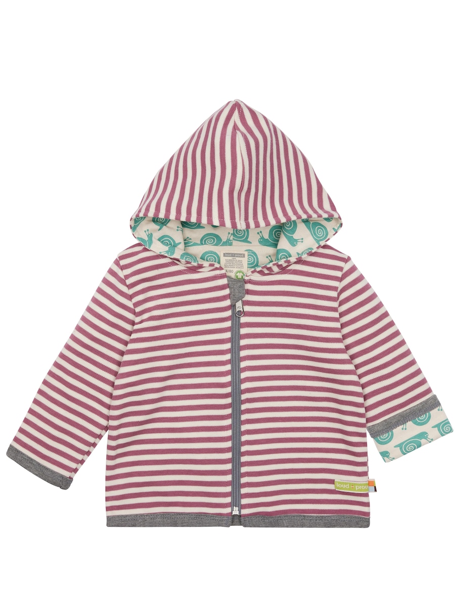 Толстовка с капюшоном на молнии loud + proud Wendejacke mit Kapuze, Berry