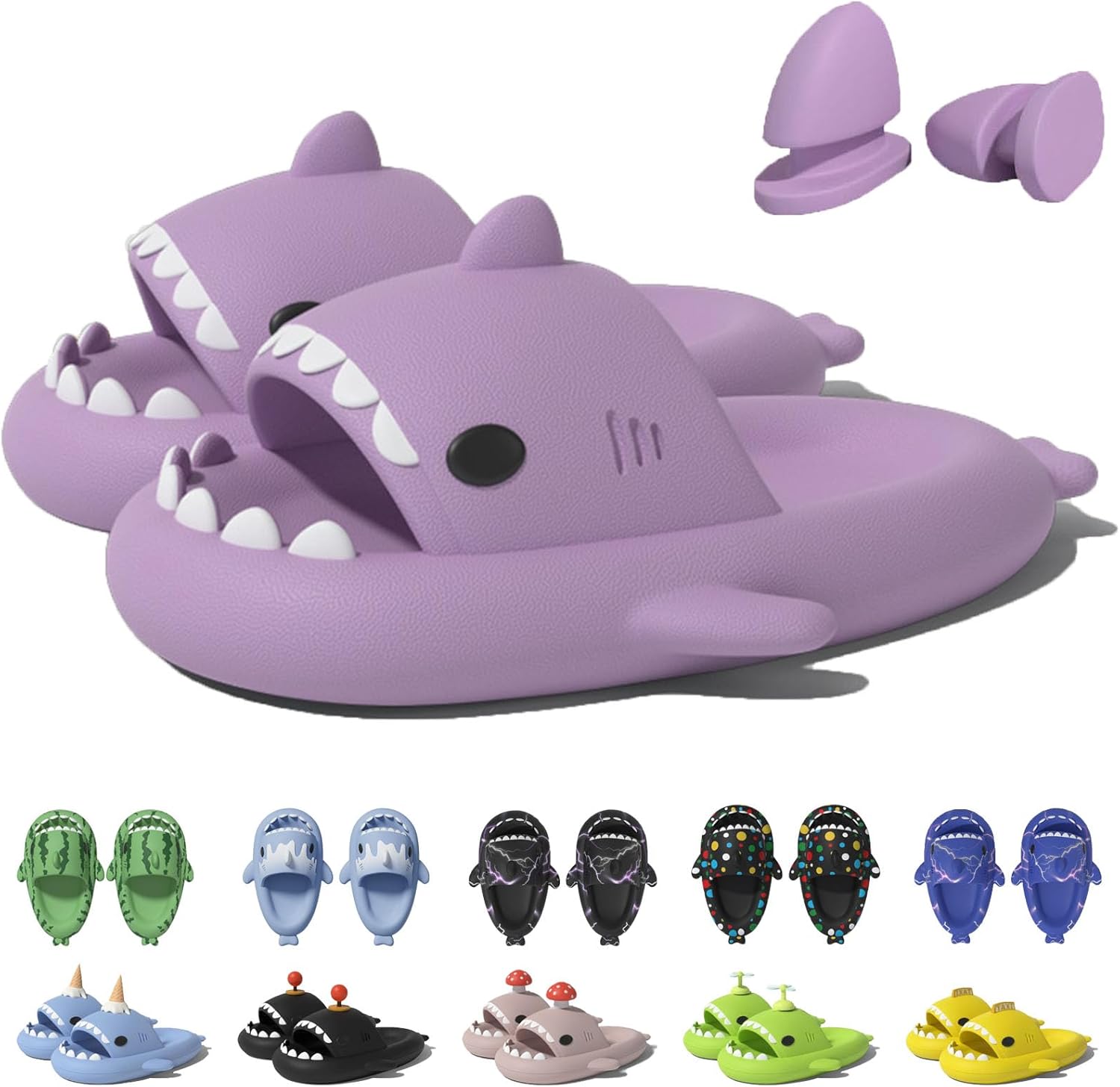 

Шлепанцы в форме акулы в рожке мороженого Jfxgjuv, фиолетовый