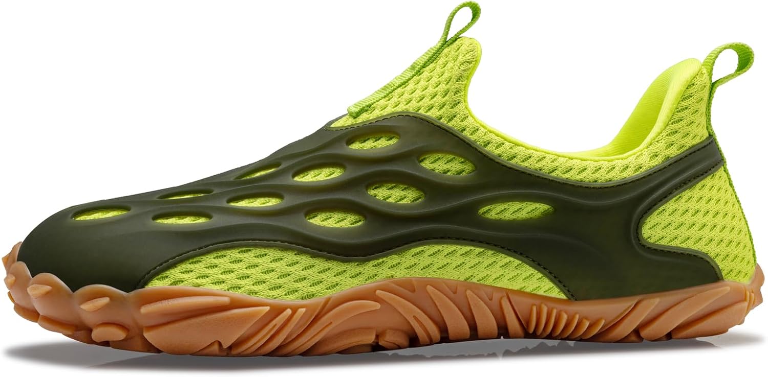 

Кроссовки для женщин и мужчин, модные кроссовки - с нулевым перепадом, широким носком Bare Frog, зеленый