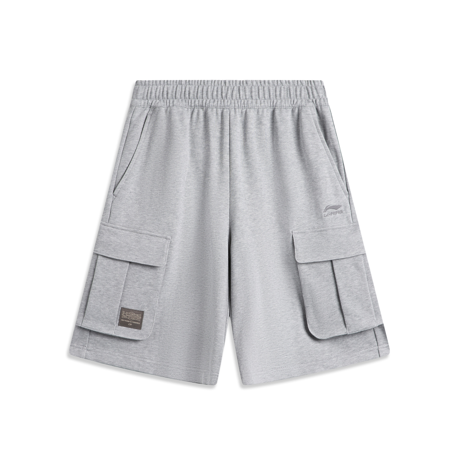 

Мужские повседневные шорты LiNing Sports Life Collection, светло-серый меланж