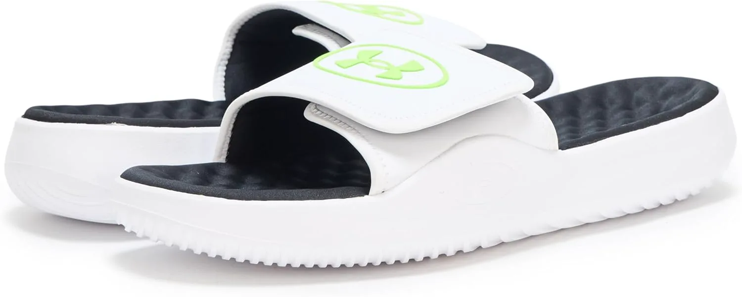 Мужские сандалии Under Armour Ignite Pro 8 Slide, белый/зеленый — фото 4