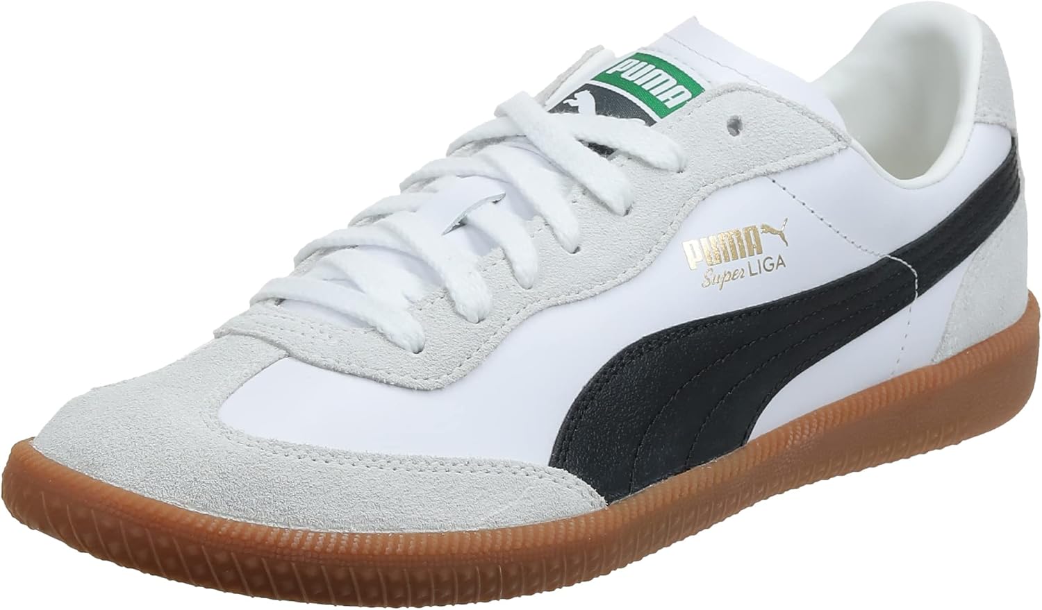 Мужские кроссовки PUMA Super Liga OG Retro, белый/черный/золотой