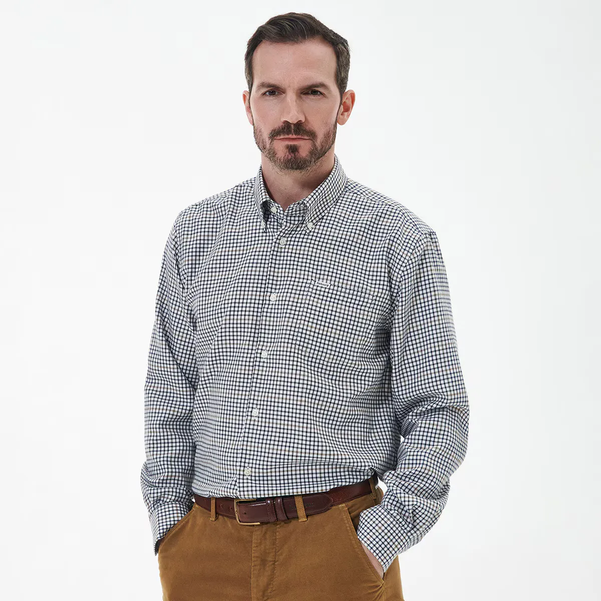 

Мужская рубашка с длинным рукавом Barbour, белый