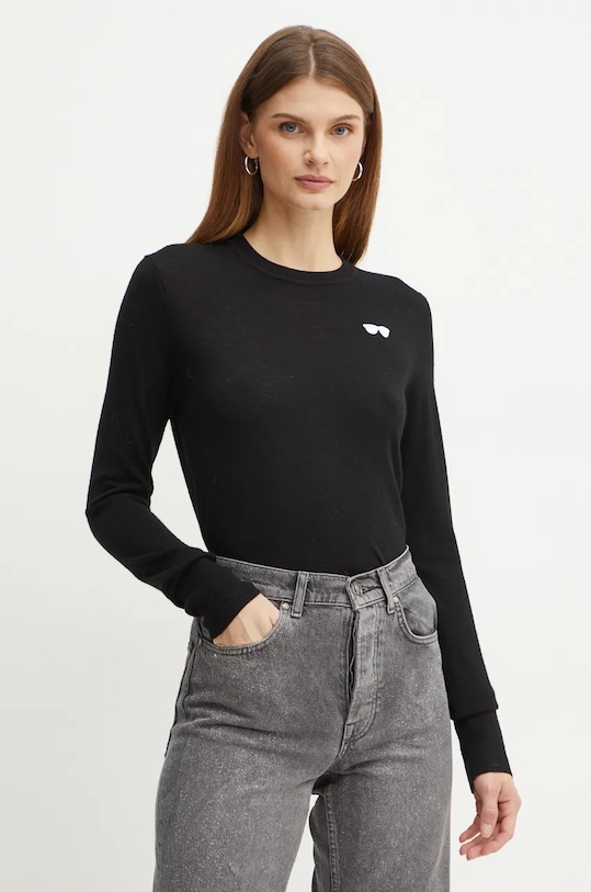 

Шерстяной свитер Karl Lagerfeld, черный