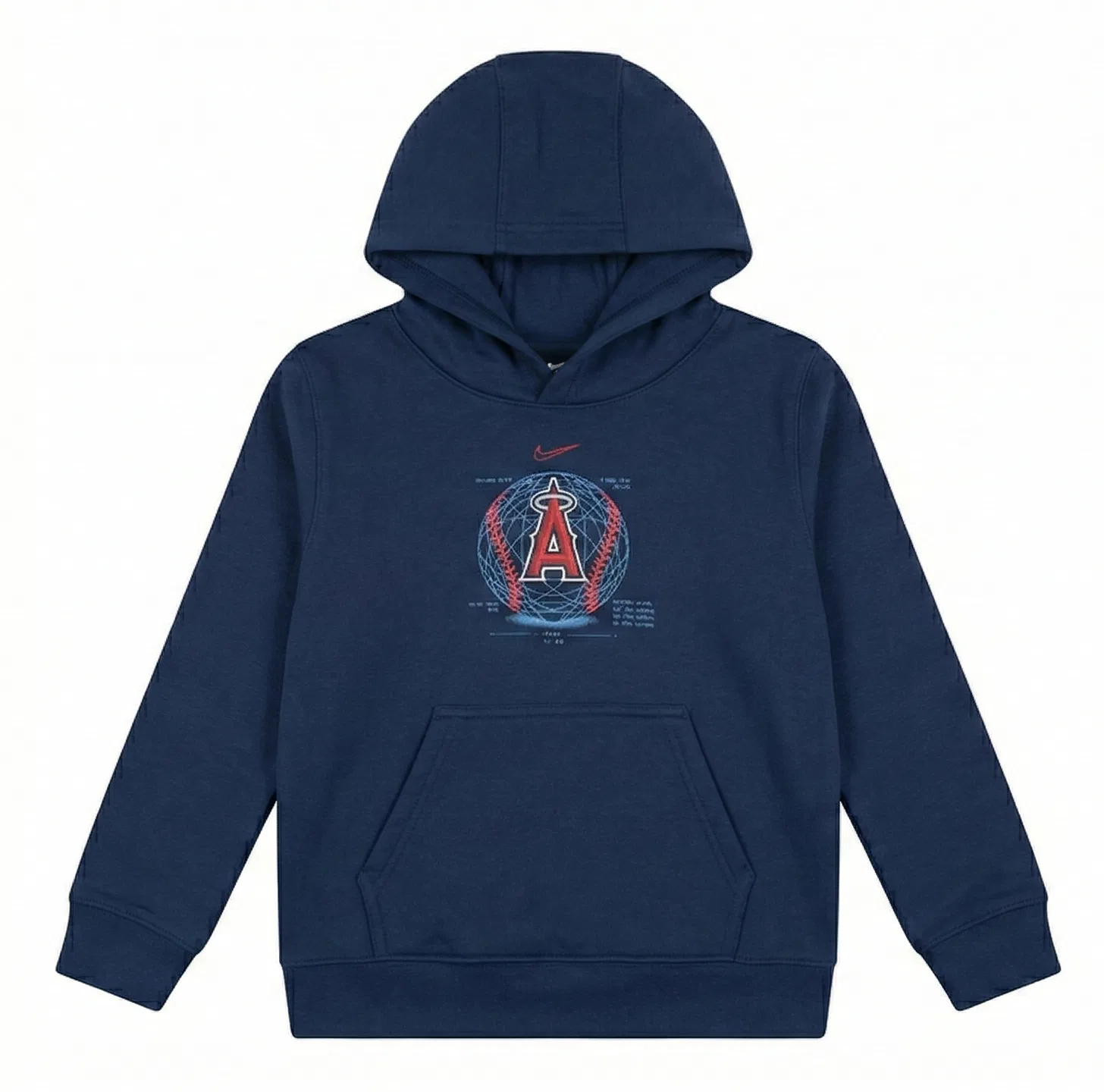 Детская толстовка с капюшоном X MLB утепленная Nike, Navy Blue