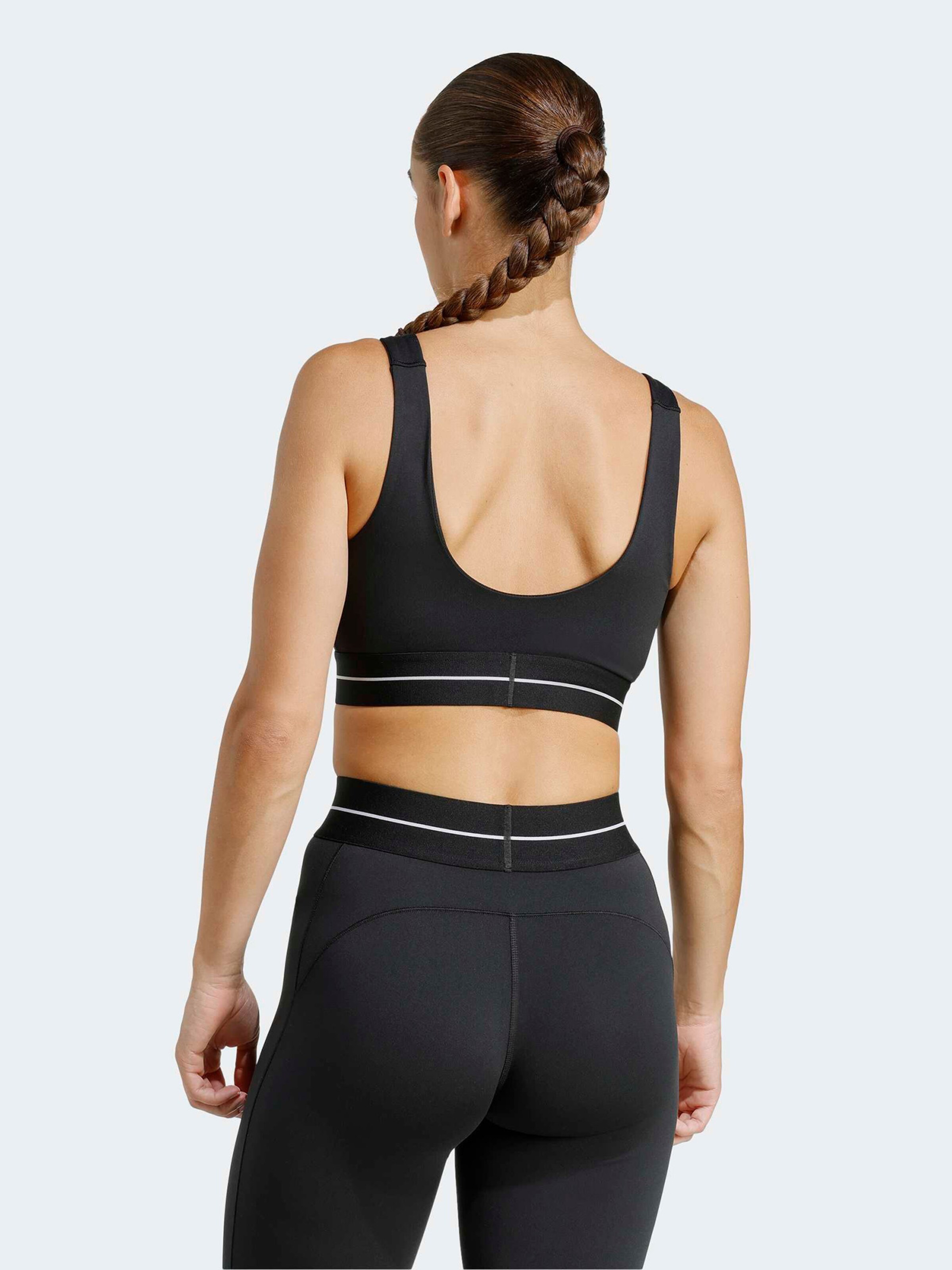 Adidas Performance Спортивный бюстгальтер-бралетт 'HYG' в черном цвете — фото 3