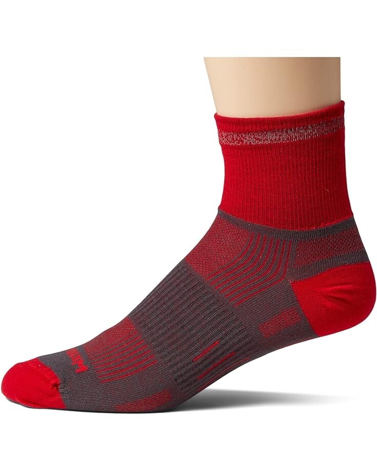 

Носки Wrightsock Run Reflective Quarter, цвет Grey/Red