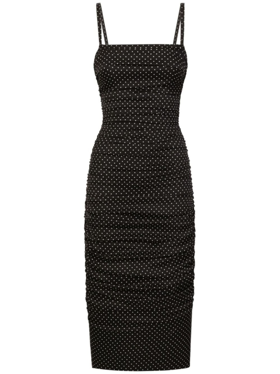 

Dolce & Gabbana платье миди в горох, черный