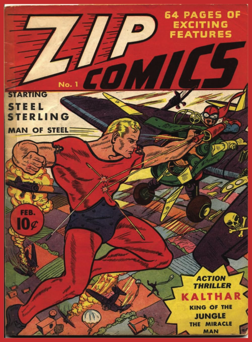 

Zip Comics No1: Vintage Golden Age Superhero Comic | February 1940 (Independently published)