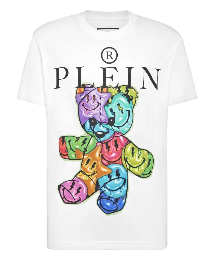 

Футболка с круглым вырезом, улыбка Philipp Plein, белый